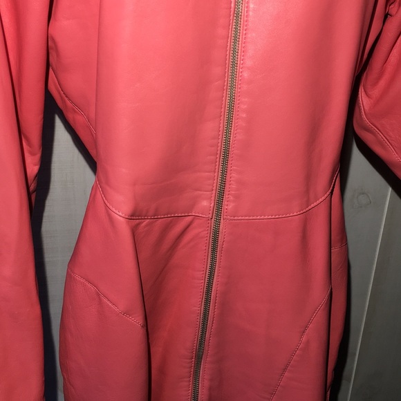 Michael Hoban North Beach Leather Pink Dress - Picture 3 of 8